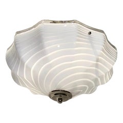 Italian Midcentury Blown Glass Light Fixture