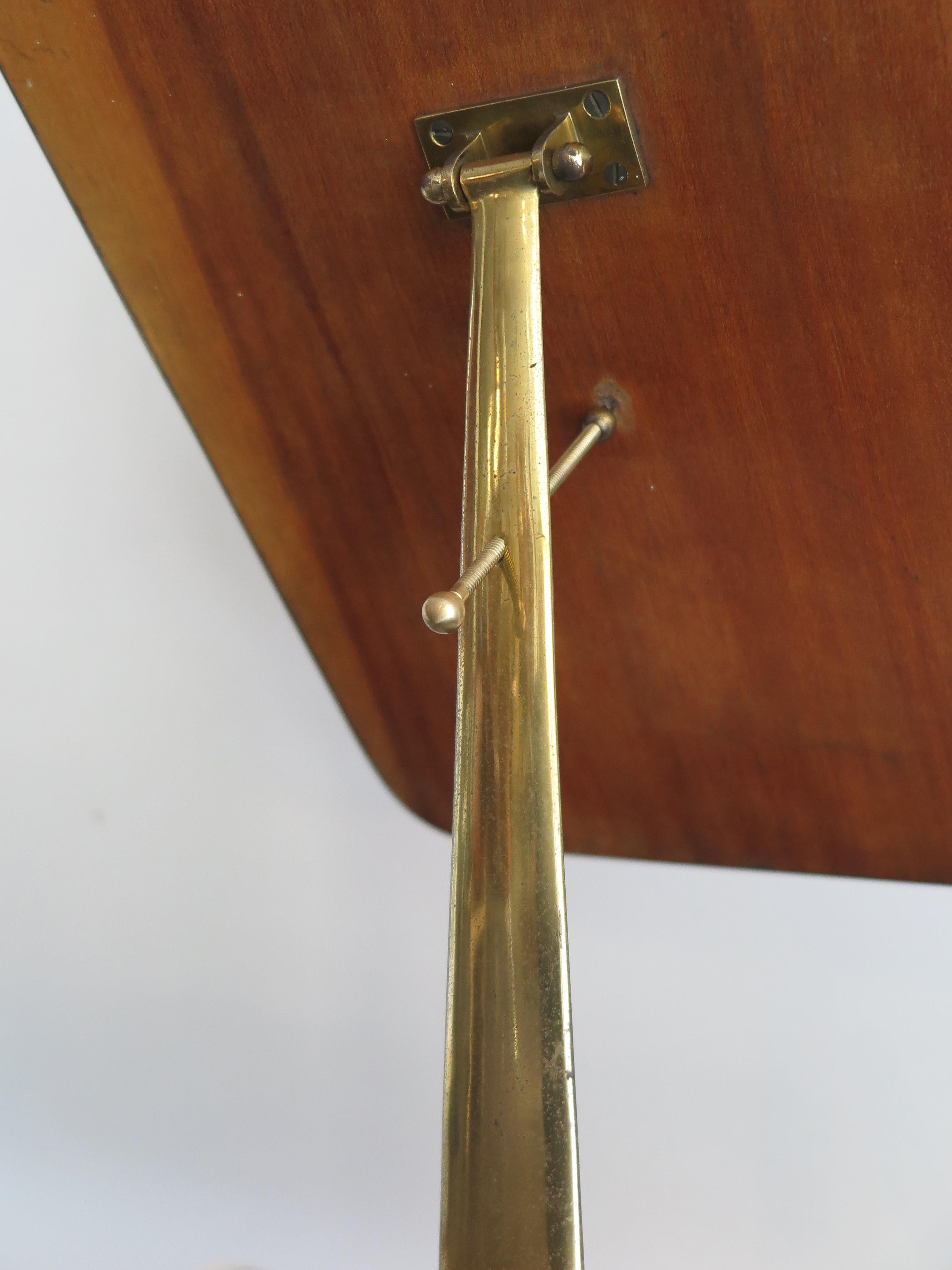 Italian Midcentury Brass and Marble Table Mirror, 1950s For Sale 10