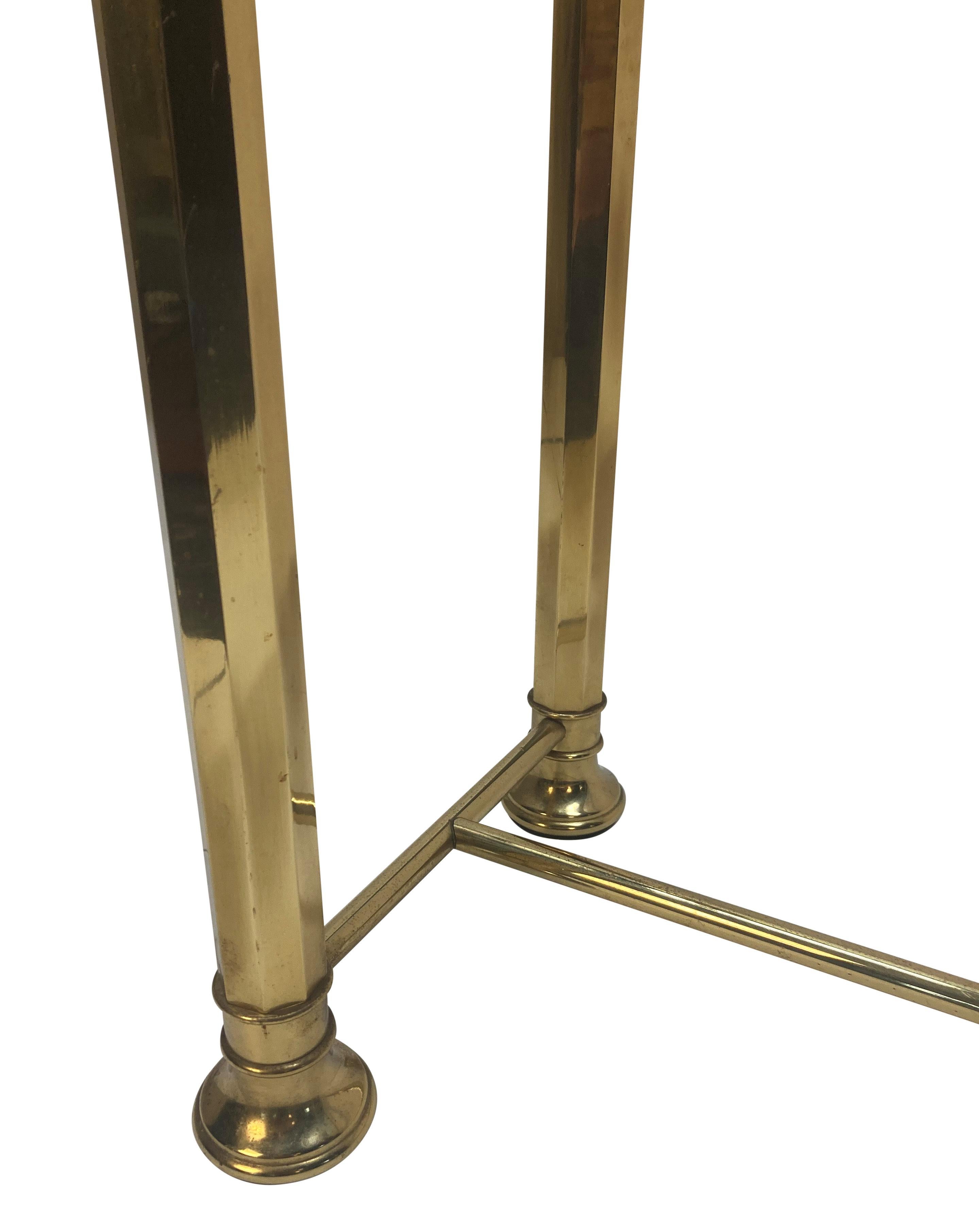 Mid-20th Century Italian Midcentury Brass Console Table For Sale