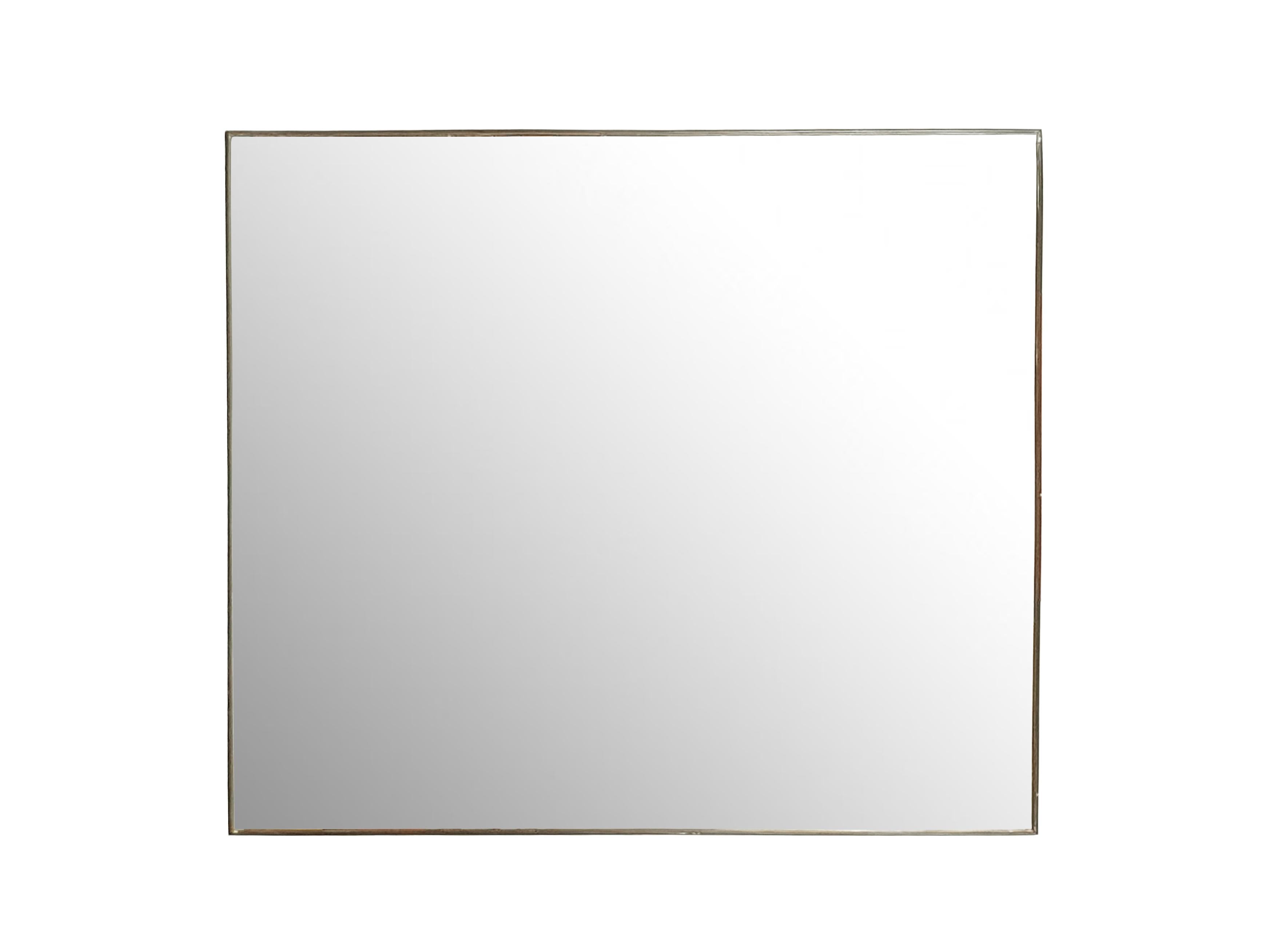 brass rectangular mirror