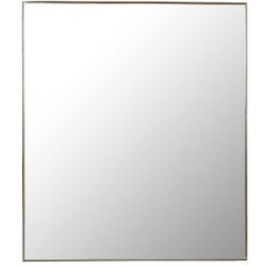 Italian Midcentury Brass Frame Rectangular Mirror