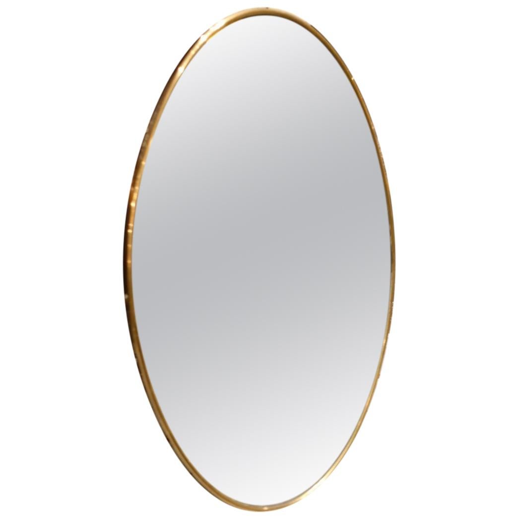 Italian Midcentury Brass Mirror