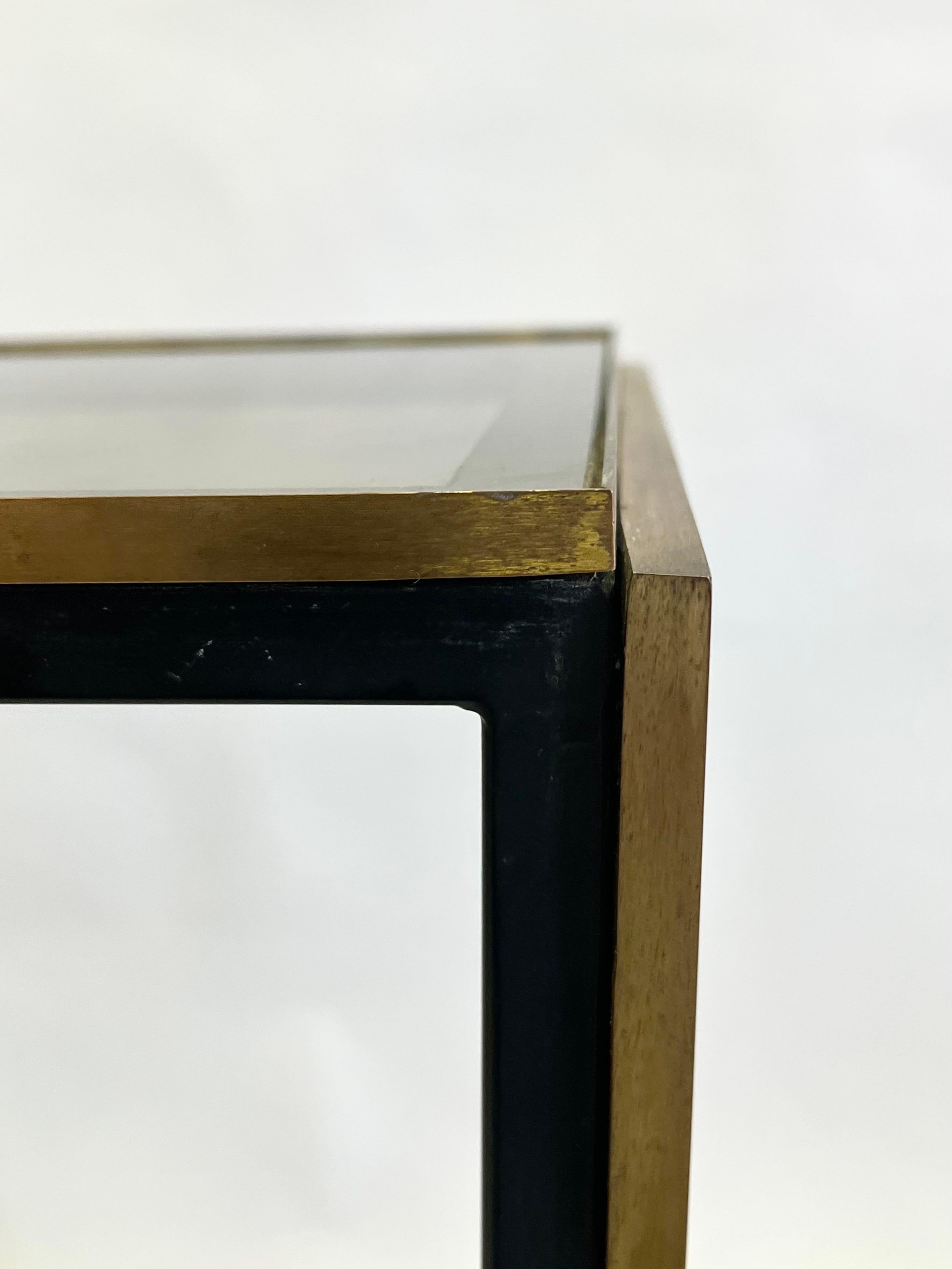 Italian Mid-Century Brass, Nickel and Glass Console or Writing Table, Romeo Rega For Sale 8
