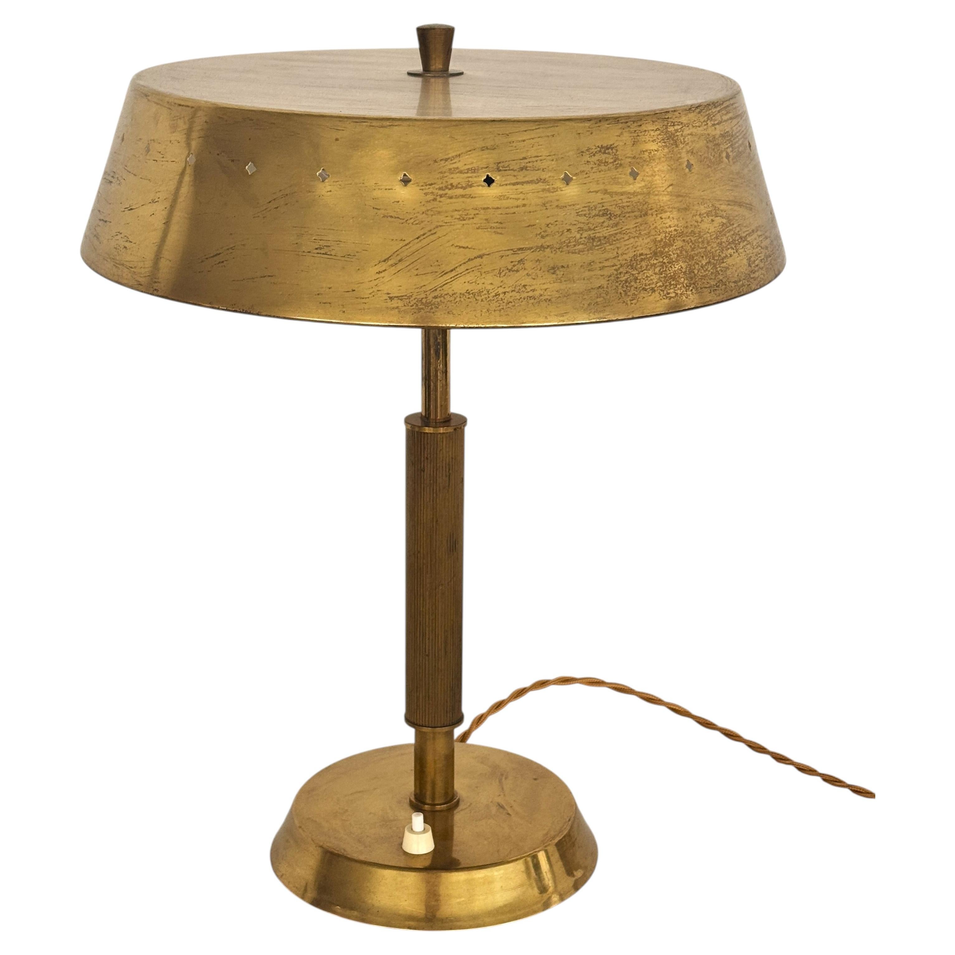 Italian Midcentury Brass Table Lamp, 1950s