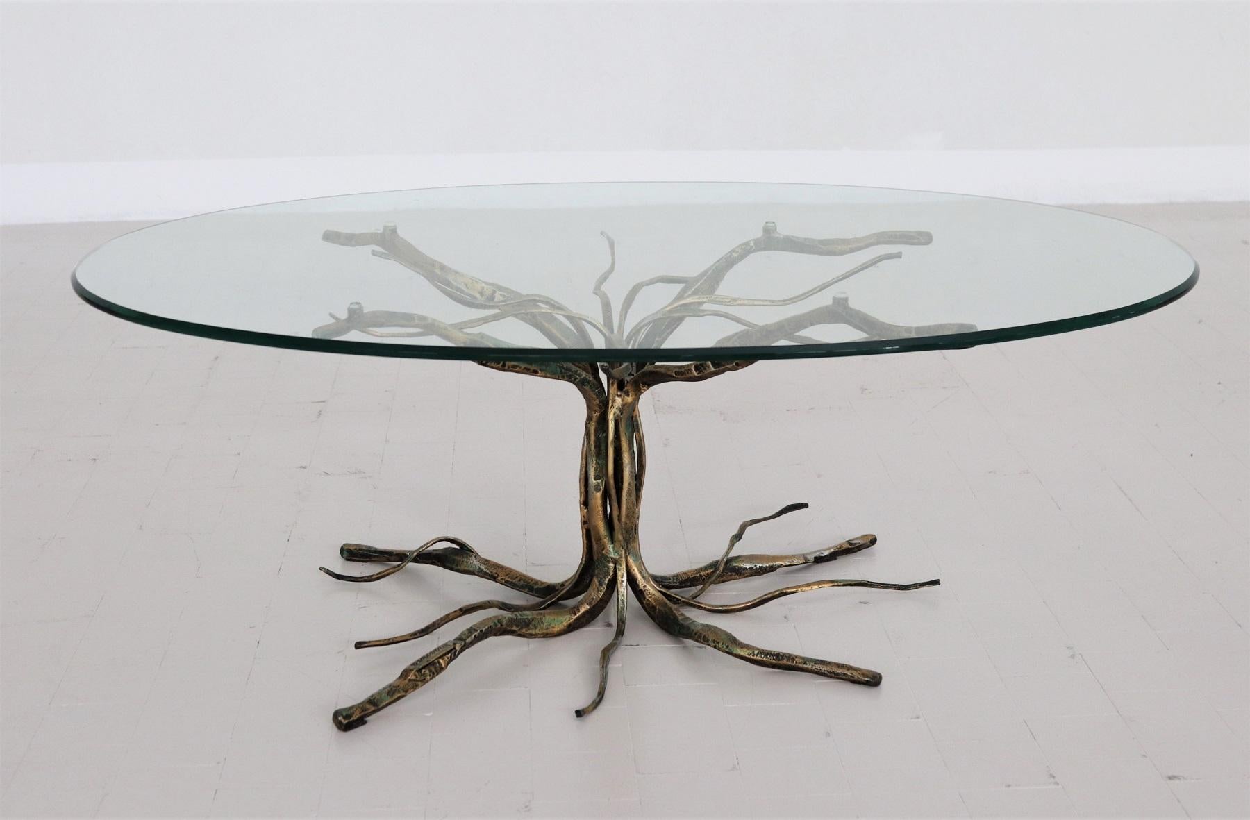 Italian Brutalist Coffee Table in Tree Shape by Salvino Marsura 1960s For Sale 2