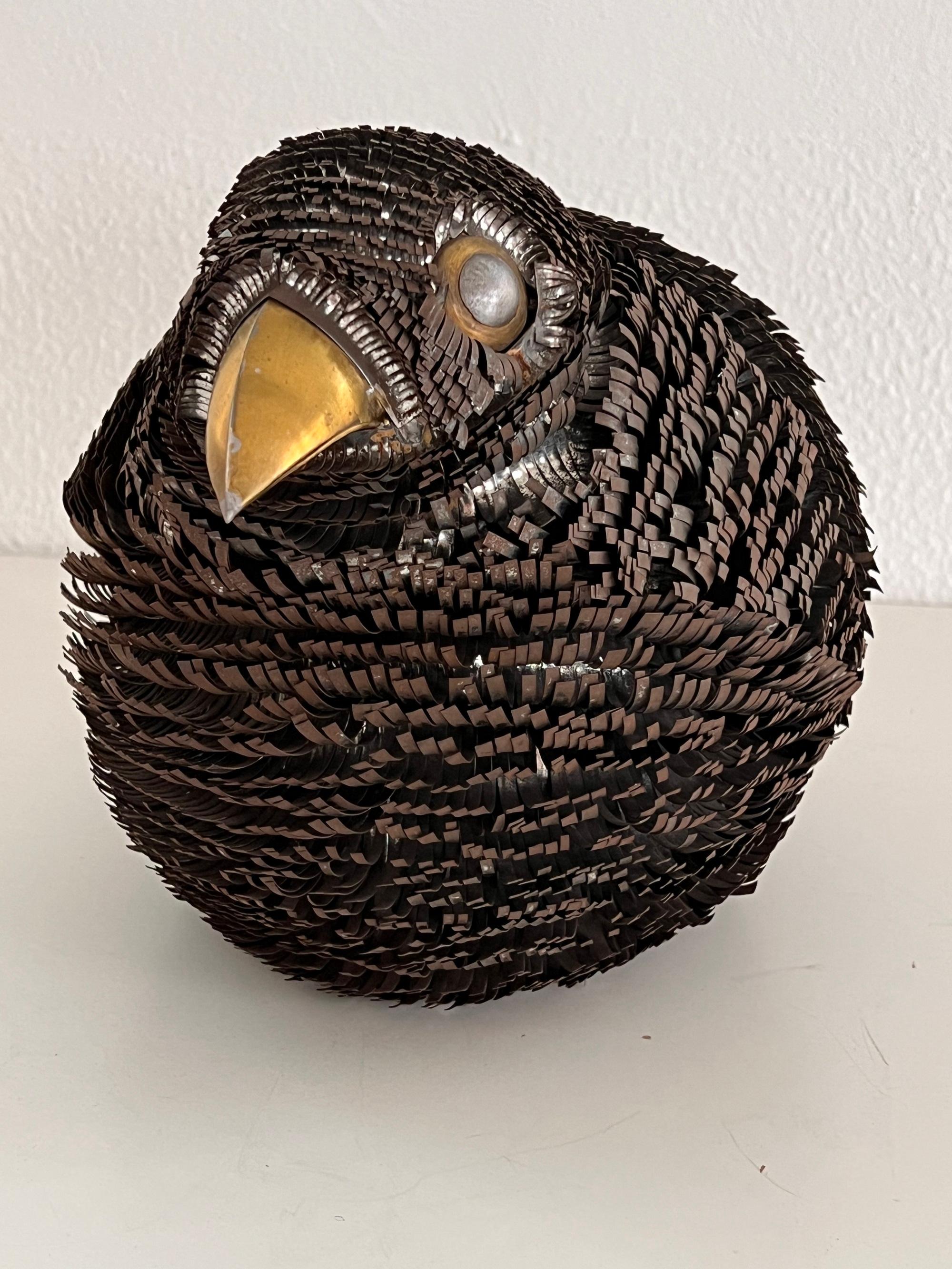 Italian Midcentury Brutalist Iron Welded Bird Sculpture, 1960s For Sale 6