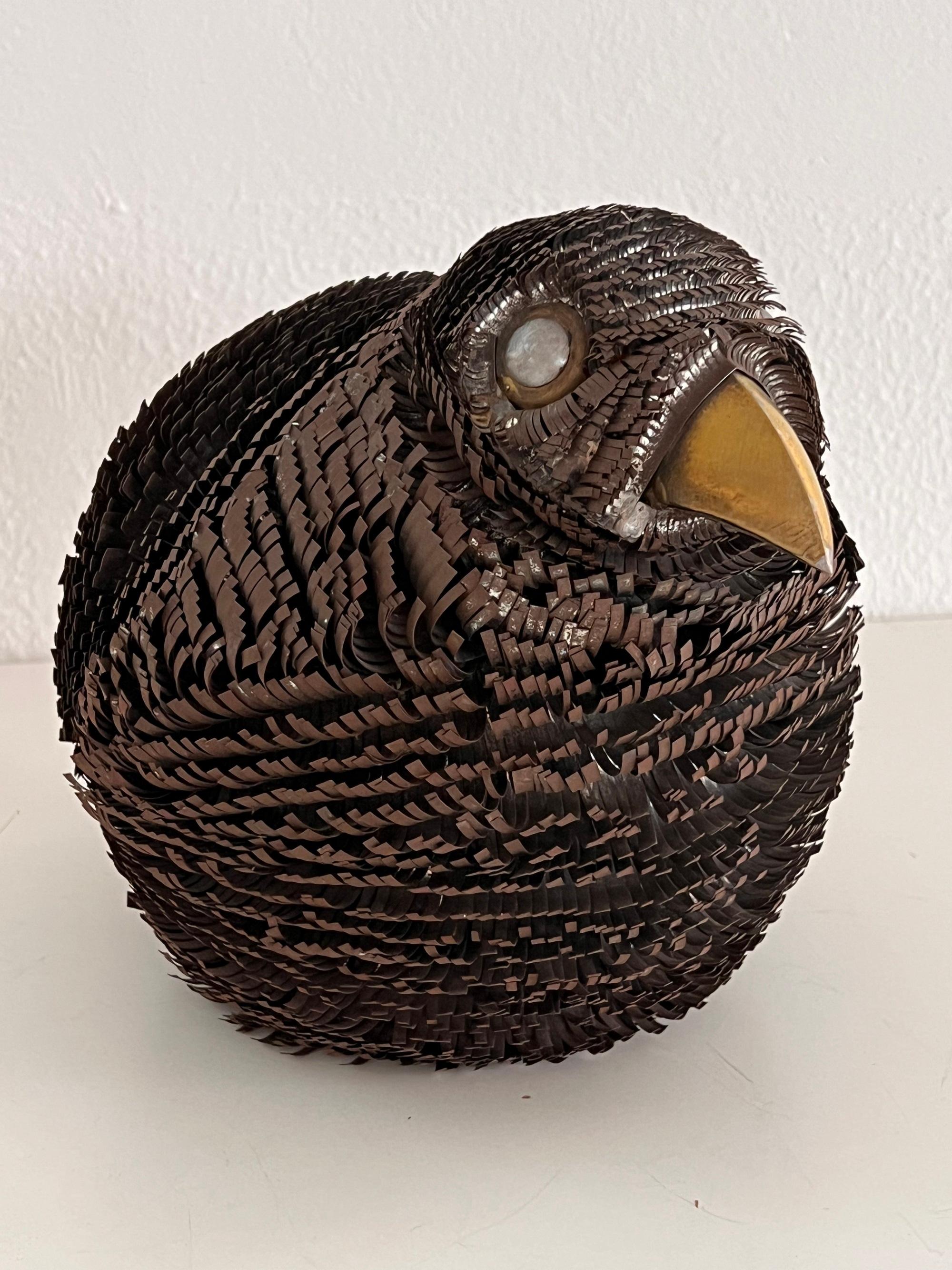 Italian Midcentury Brutalist Iron Welded Bird Sculpture, 1960s For Sale 7