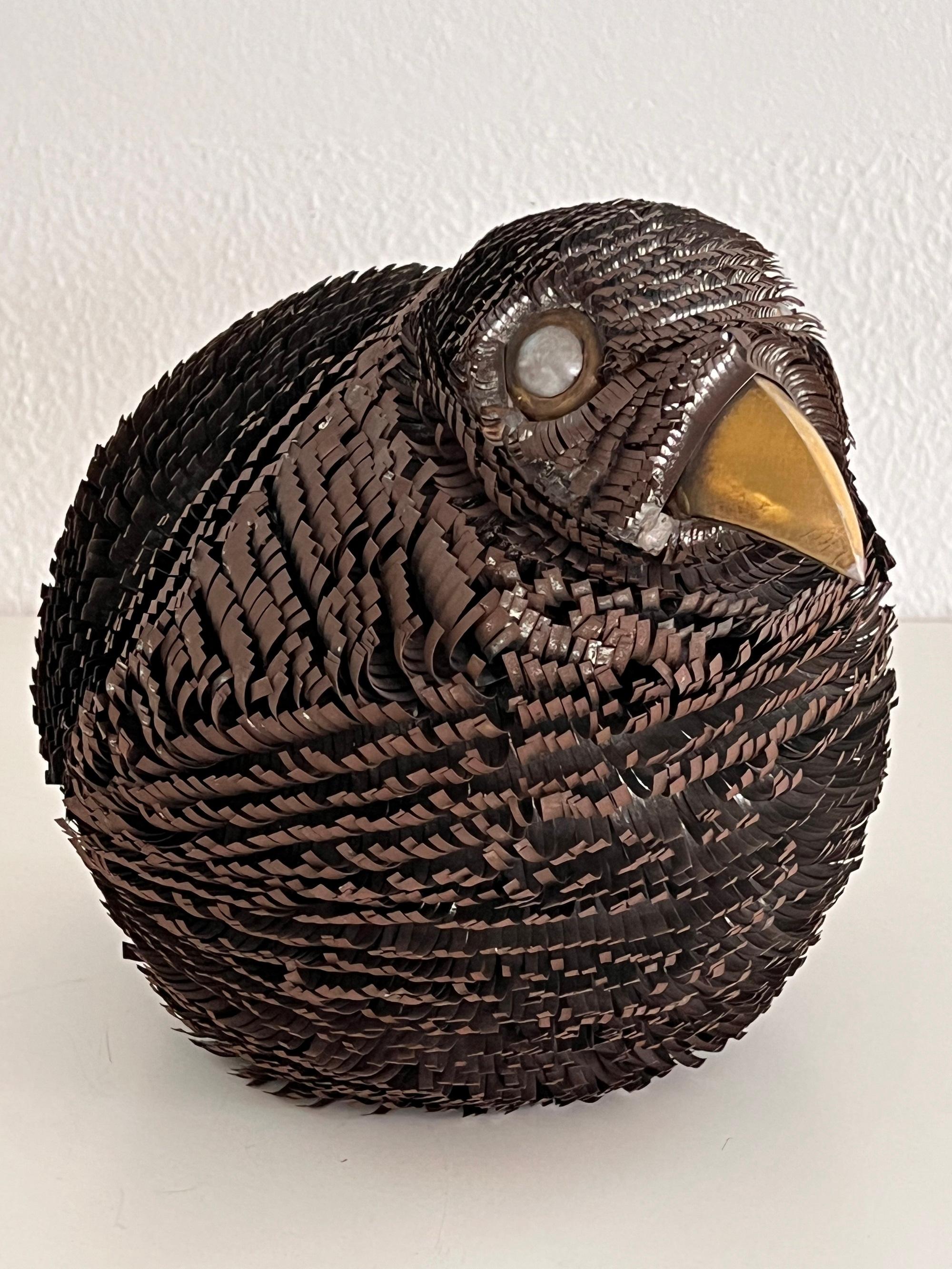 Italian Midcentury Brutalist Iron Welded Bird Sculpture, 1960s For Sale 2
