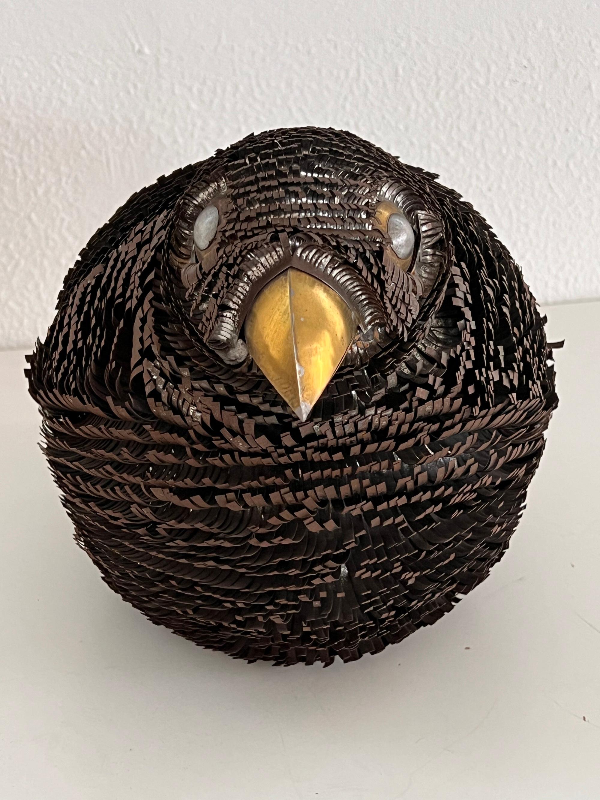Italian Midcentury Brutalist Iron Welded Bird Sculpture, 1960s For Sale 5