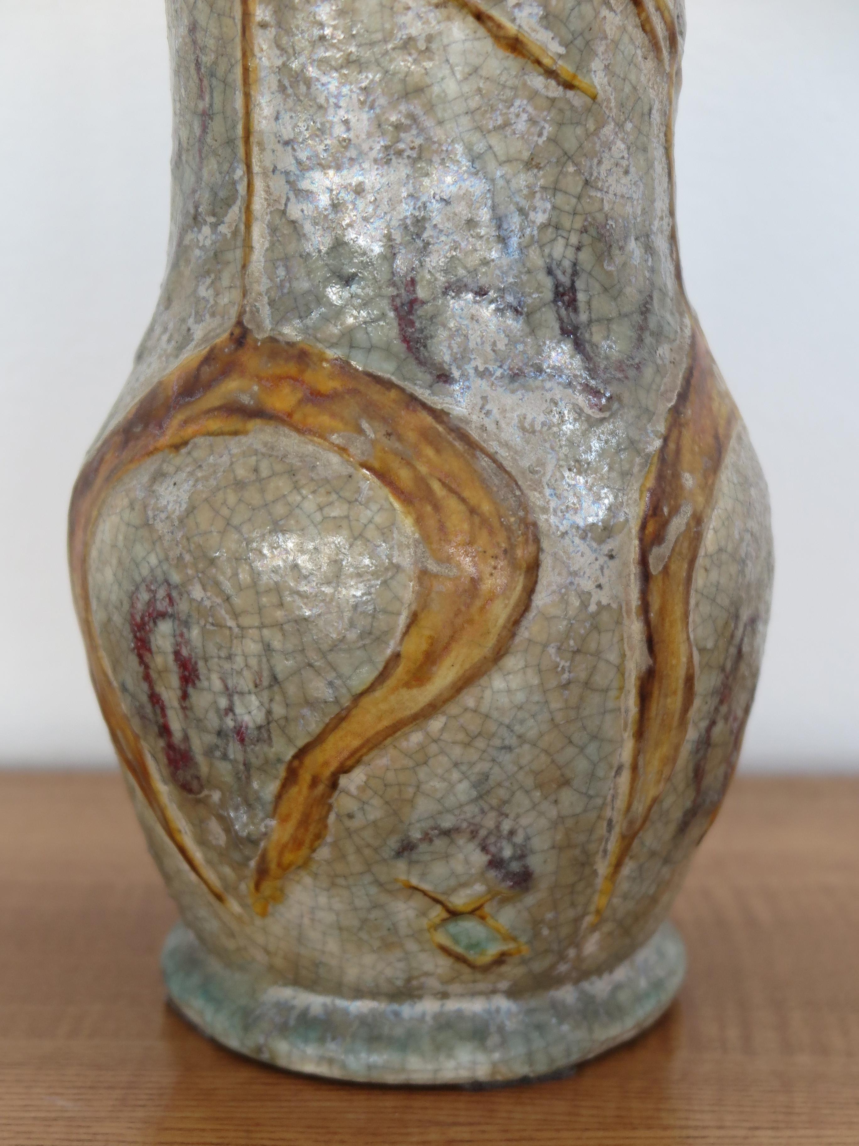 Mid-Century Modern  Italian Midcentury Carlo Zauli Ceramic Vase 1950s For Sale