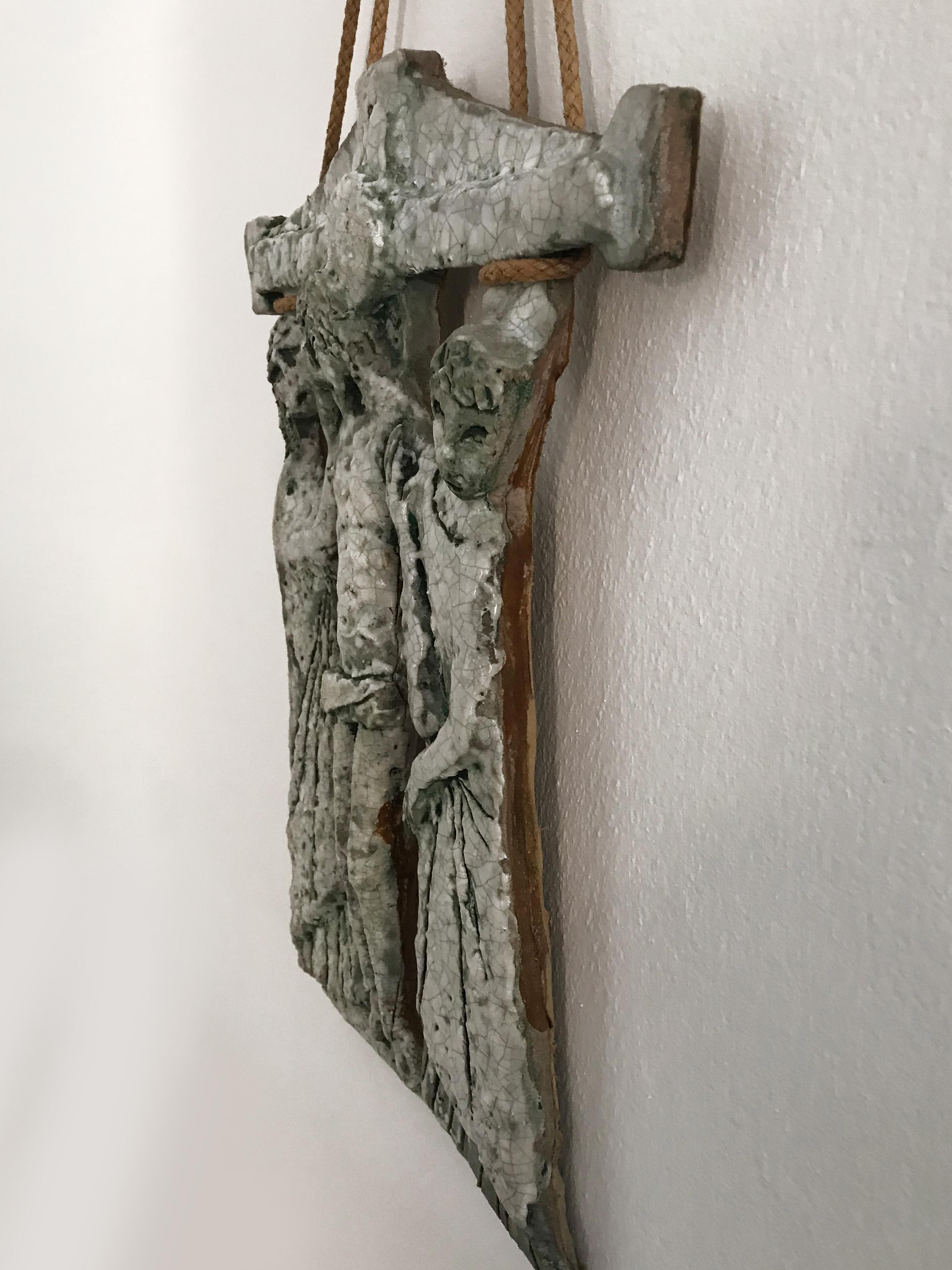 Céramique Sculpture italienne du milieu du siècle en céramique représentant la déposition du Christ, années 1950 en vente