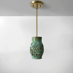 Italian Midcentury Ceramic Pendant Light (rewired US compatible)
