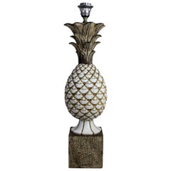 Italian Midcentury Ceramic Pineapple Lamp