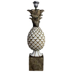 Italian Midcentury Ceramic Pineapple Lamp