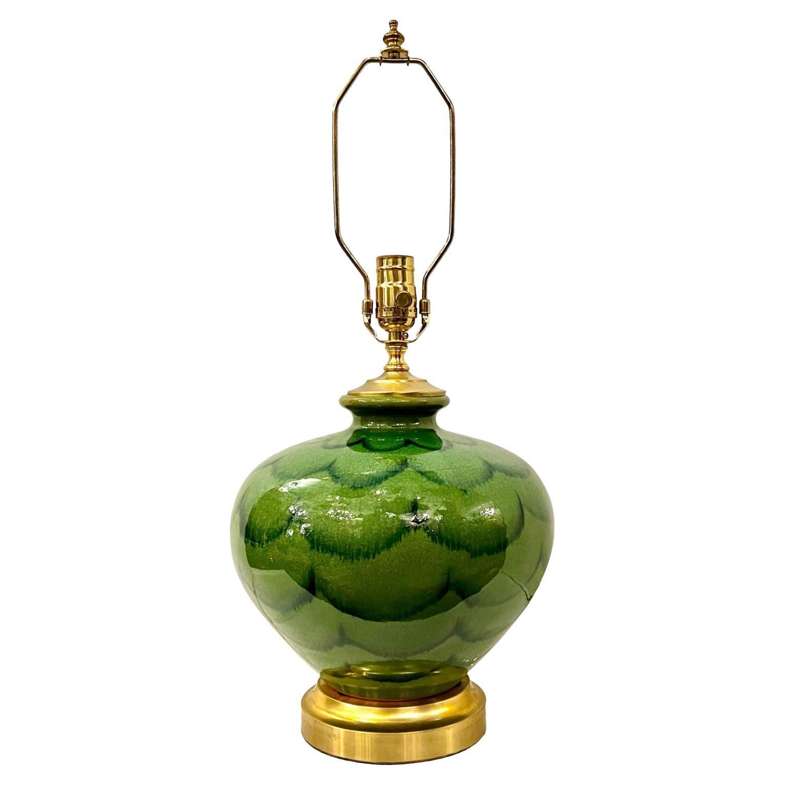 Lampe de table en céramique italienne du milieu du siècle