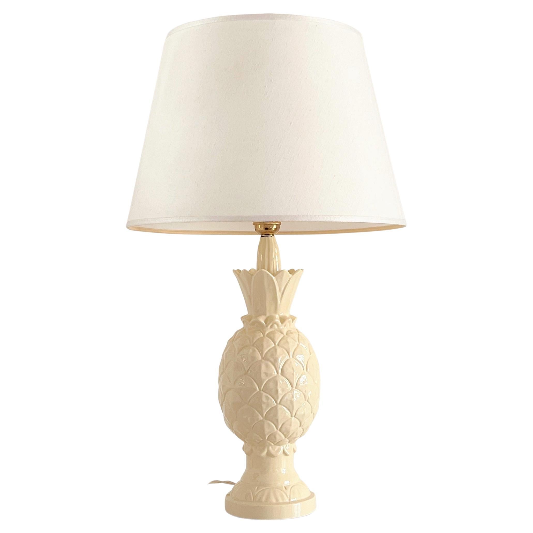 Ceramic Pineapple Table Lamp Made in Italy at 1stDibs vintage ceramic