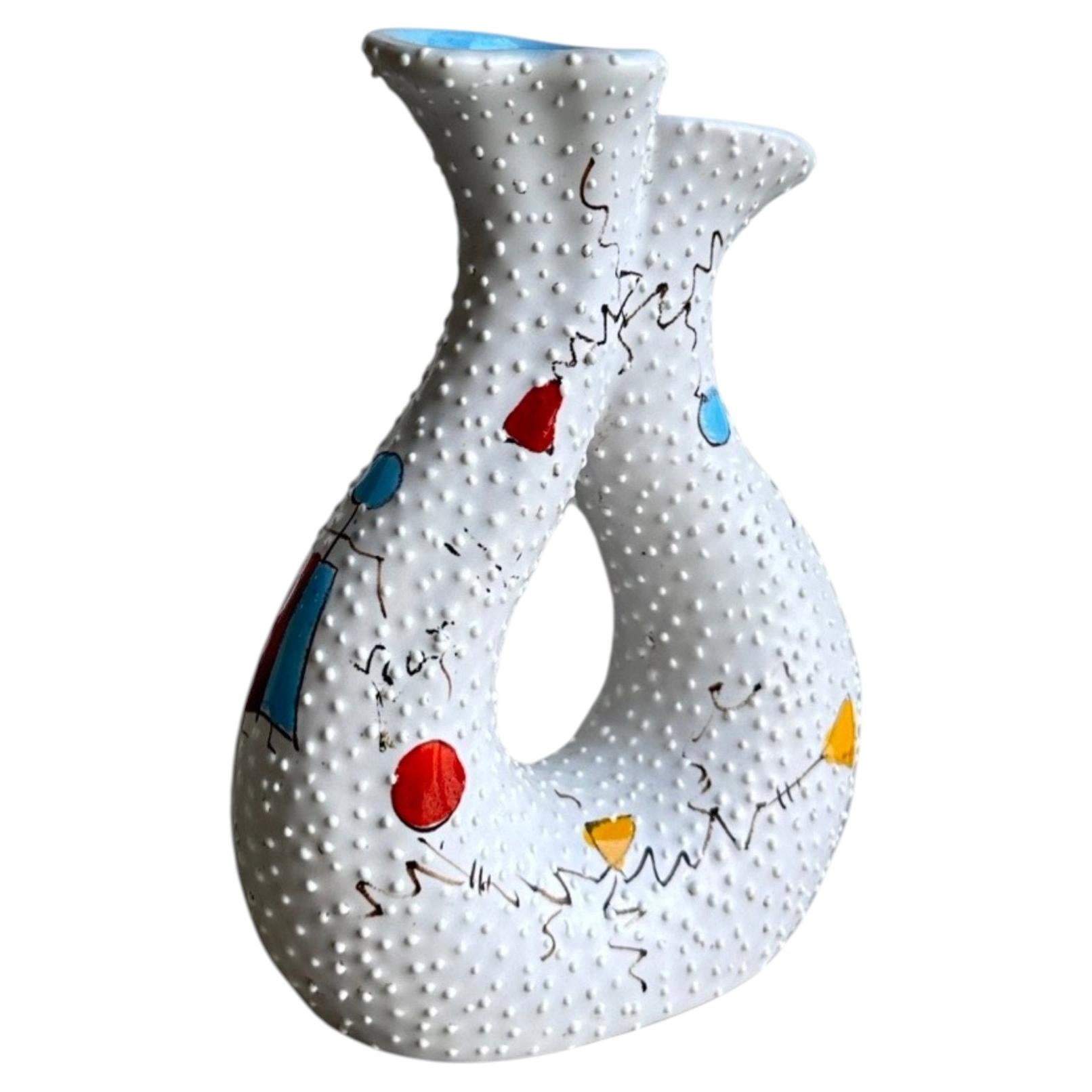 Vase en céramique italien du milieu du siècle, signé Gualdo Dolci, années 1950