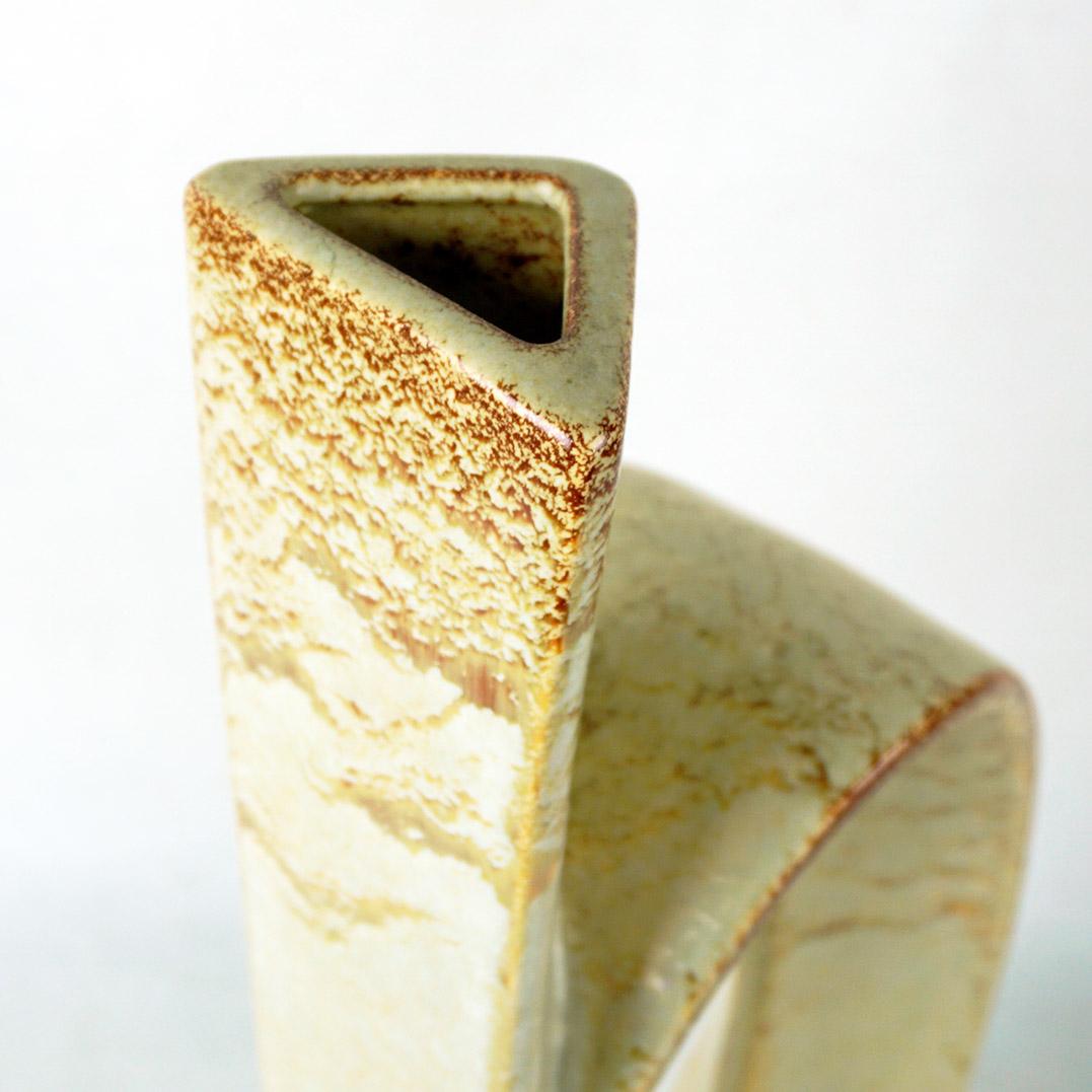 Mid-Century Modern Italian Midcentury Ceramic Vase by Roberto Rigon for Bertoncello For Sale