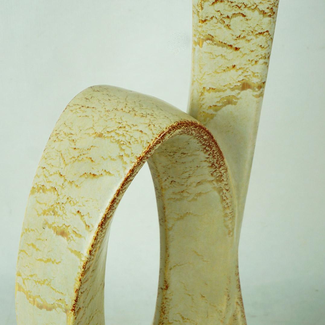 Italian Midcentury Ceramic Vase by Roberto Rigon for Bertoncello For Sale 1