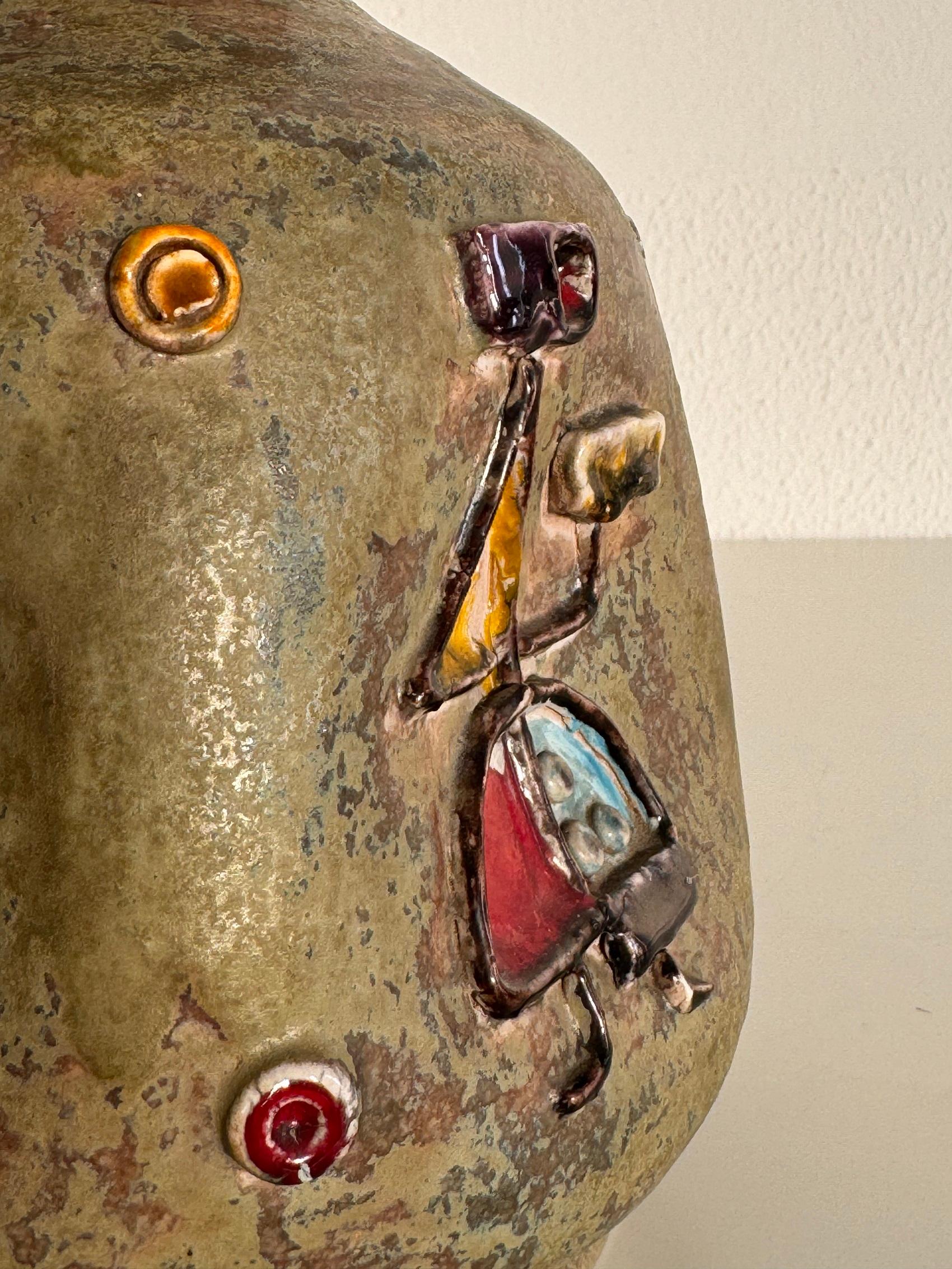 Vaso in ceramica italiano del Medioevo di Umberto Zannoni, Faenza, anni '50 in vendita 3