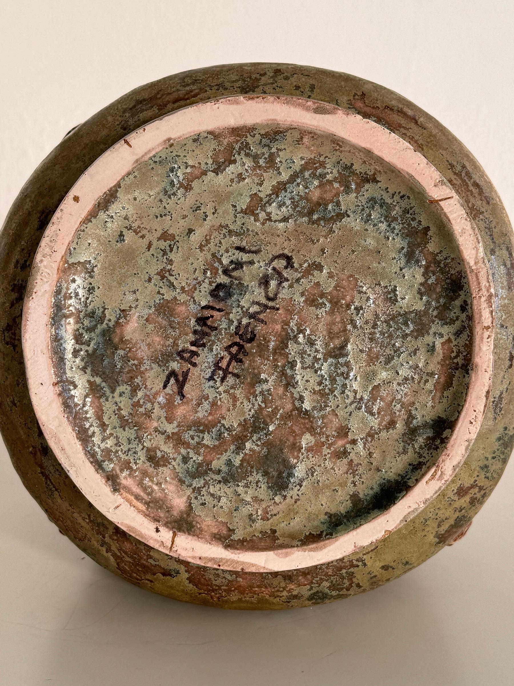 Metà XX secolo Vaso in ceramica italiano del Medioevo di Umberto Zannoni, Faenza, anni '50 in vendita
