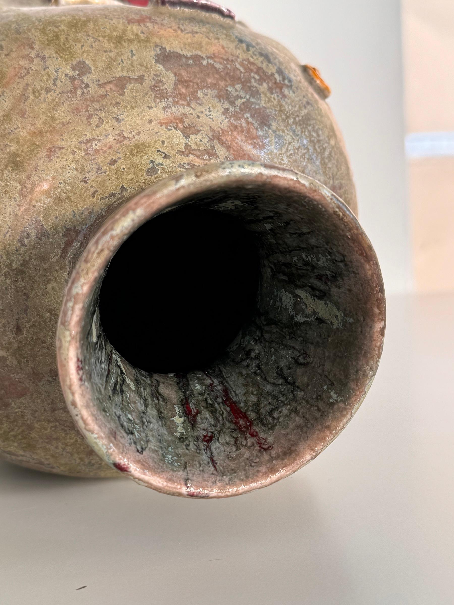 Ceramica Vaso in ceramica italiano del Medioevo di Umberto Zannoni, Faenza, anni '50 in vendita