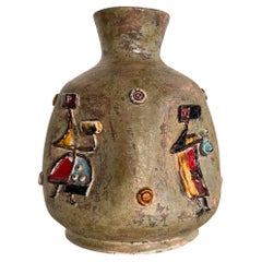 Italian Midcentury Ceramic Vase by Umberto Zannoni, Faenza, 1950s