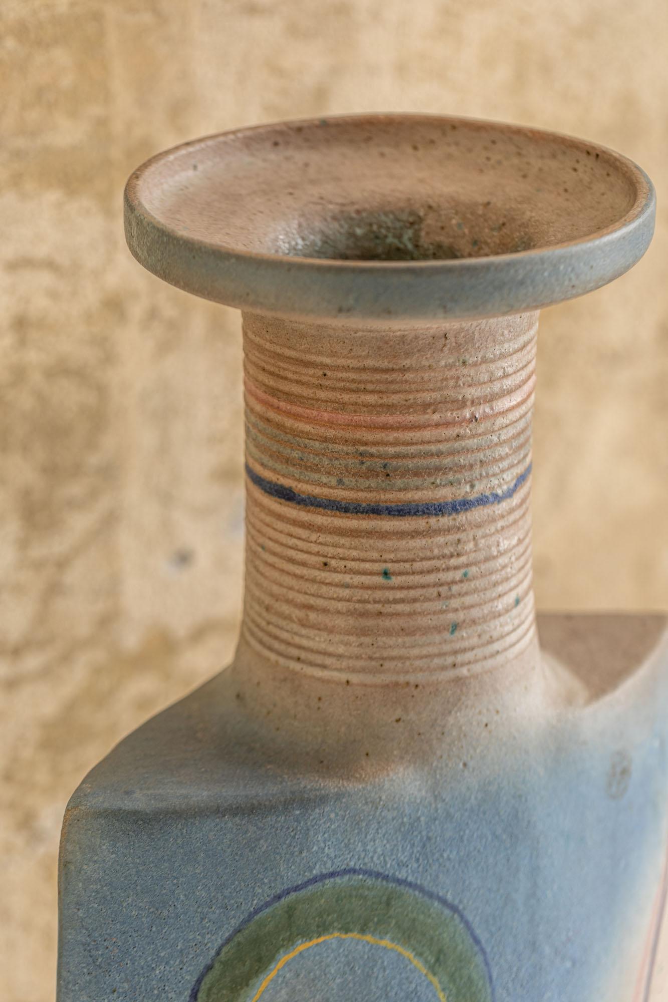 Italian Midcentury Ceramic Vase In Excellent Condition In Piacenza, Italy