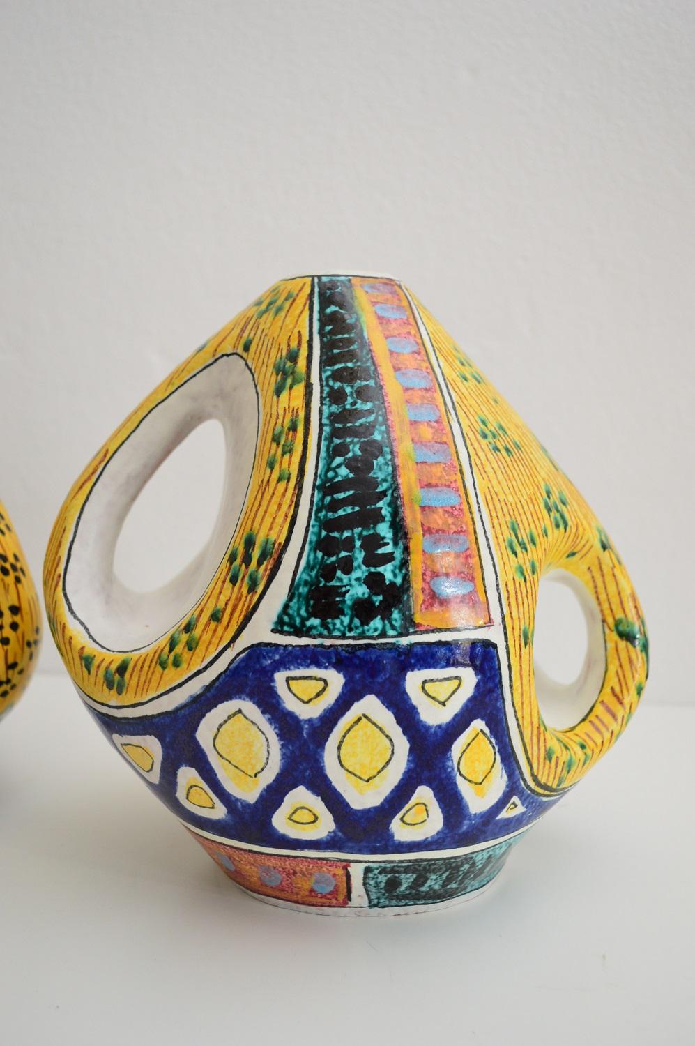 Vases en céramique italiens du milieu du siècle dernier de Valceresio, années 1950, ensemble de 2 en vente 3