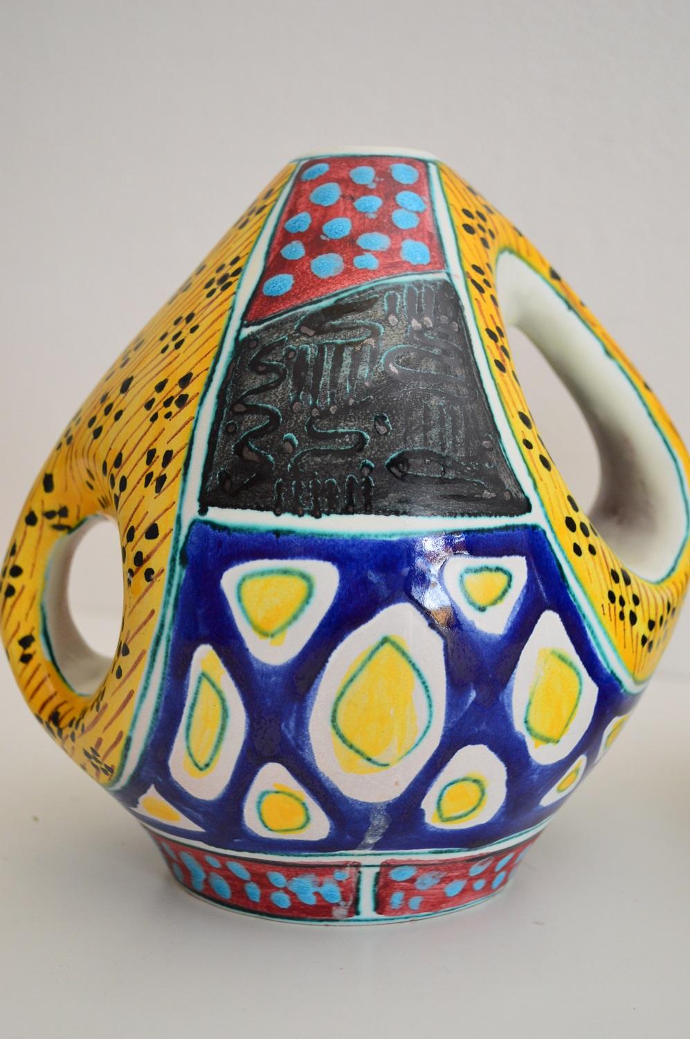 Vases en céramique italiens du milieu du siècle dernier de Valceresio, années 1950, ensemble de 2 en vente 6