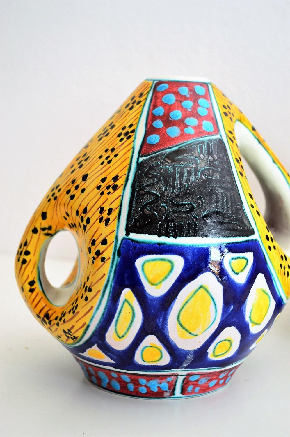 Fait main Vases en céramique italiens du milieu du siècle dernier de Valceresio, années 1950, ensemble de 2 en vente