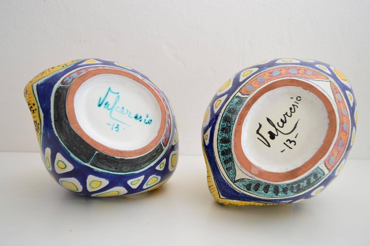 Céramique Vases en céramique italiens du milieu du siècle dernier de Valceresio, années 1950, ensemble de 2 en vente