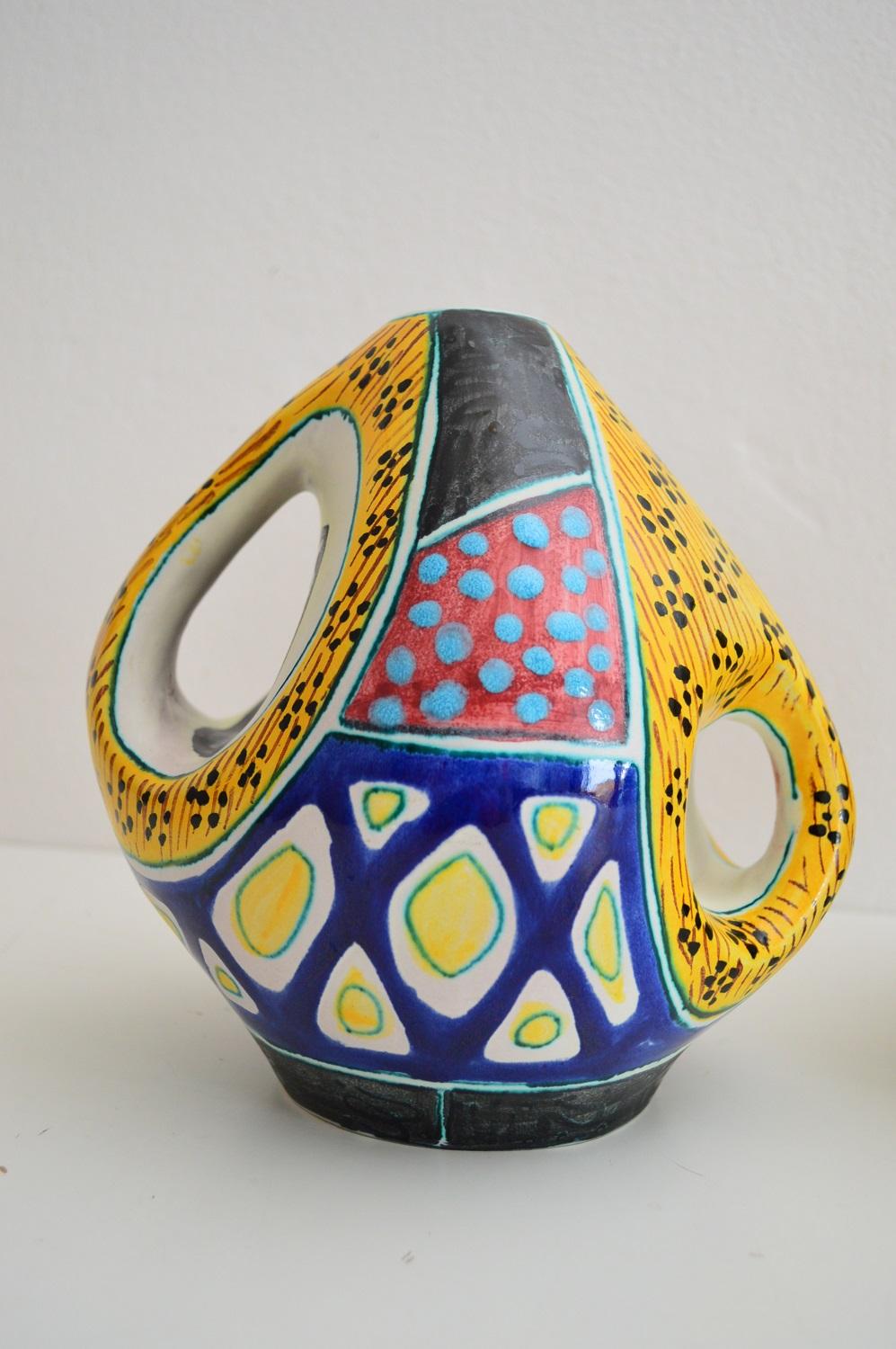 Vases en céramique italiens du milieu du siècle dernier de Valceresio, années 1950, ensemble de 2 en vente 2
