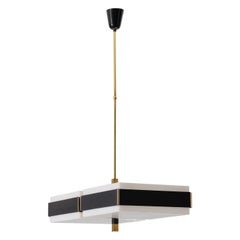 Italian Midcentury Chandelier with Squared Shape 1950s