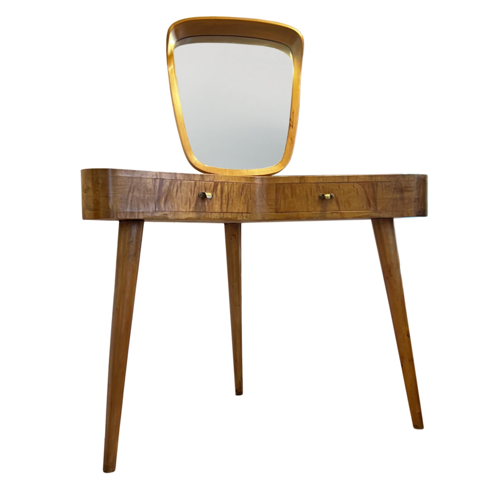 Hand-Crafted Italian Midcentury Cherrywood Dressing Table