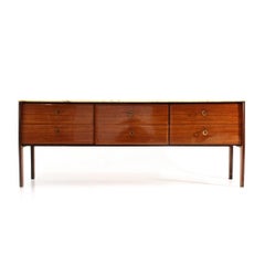 Italian midcentury chest of drawers with marble top, 1950s