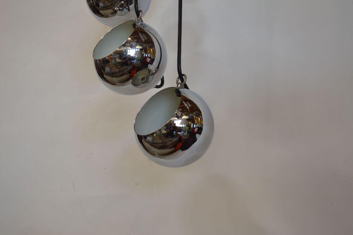 Italian Midcentury Chrome Cascading Style Chandelier by Gino Sarfatti For Sale 3