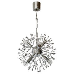 Italian Midcentury Chrome Sputnik Pendant by Sciolari