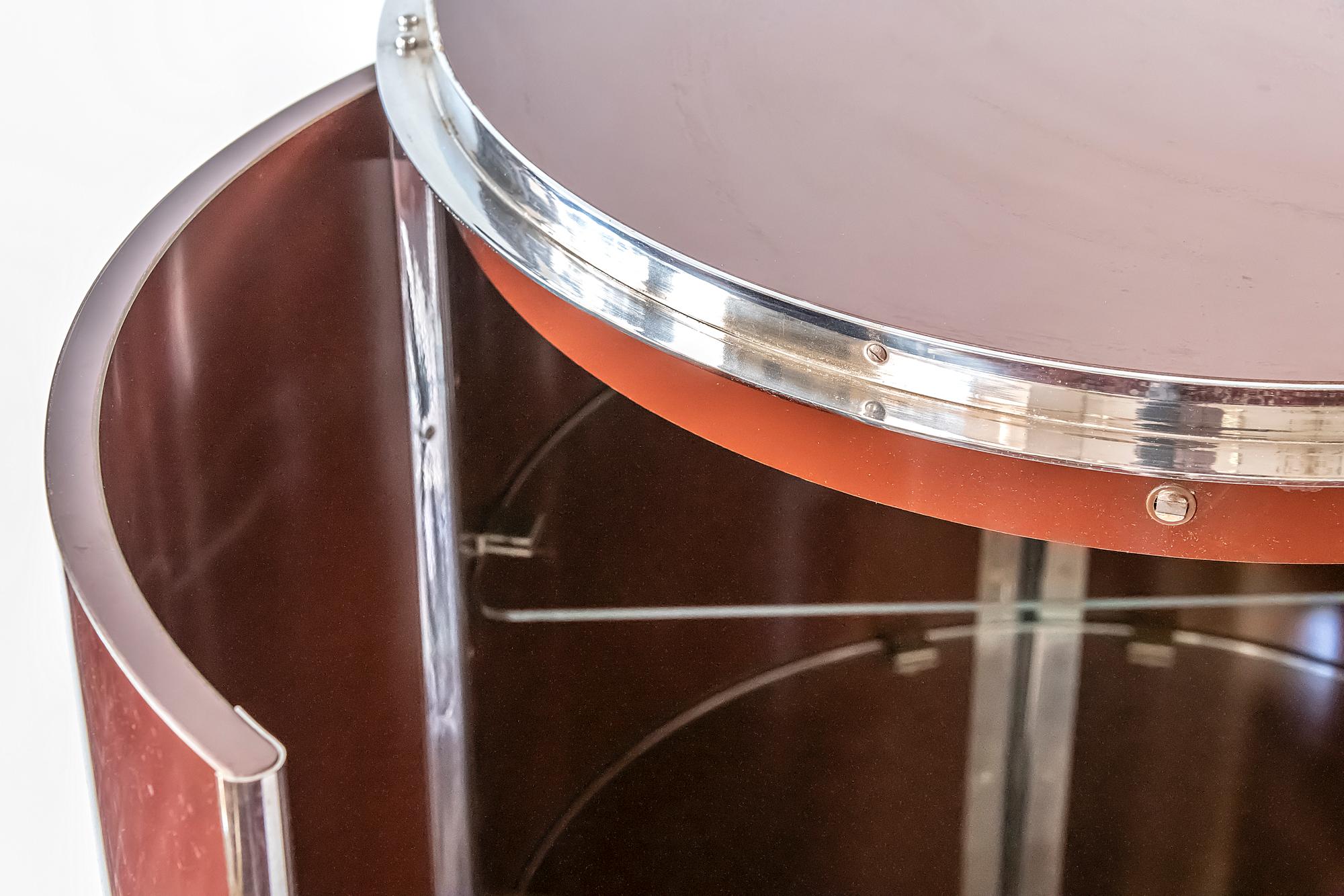 round liquor cabinet