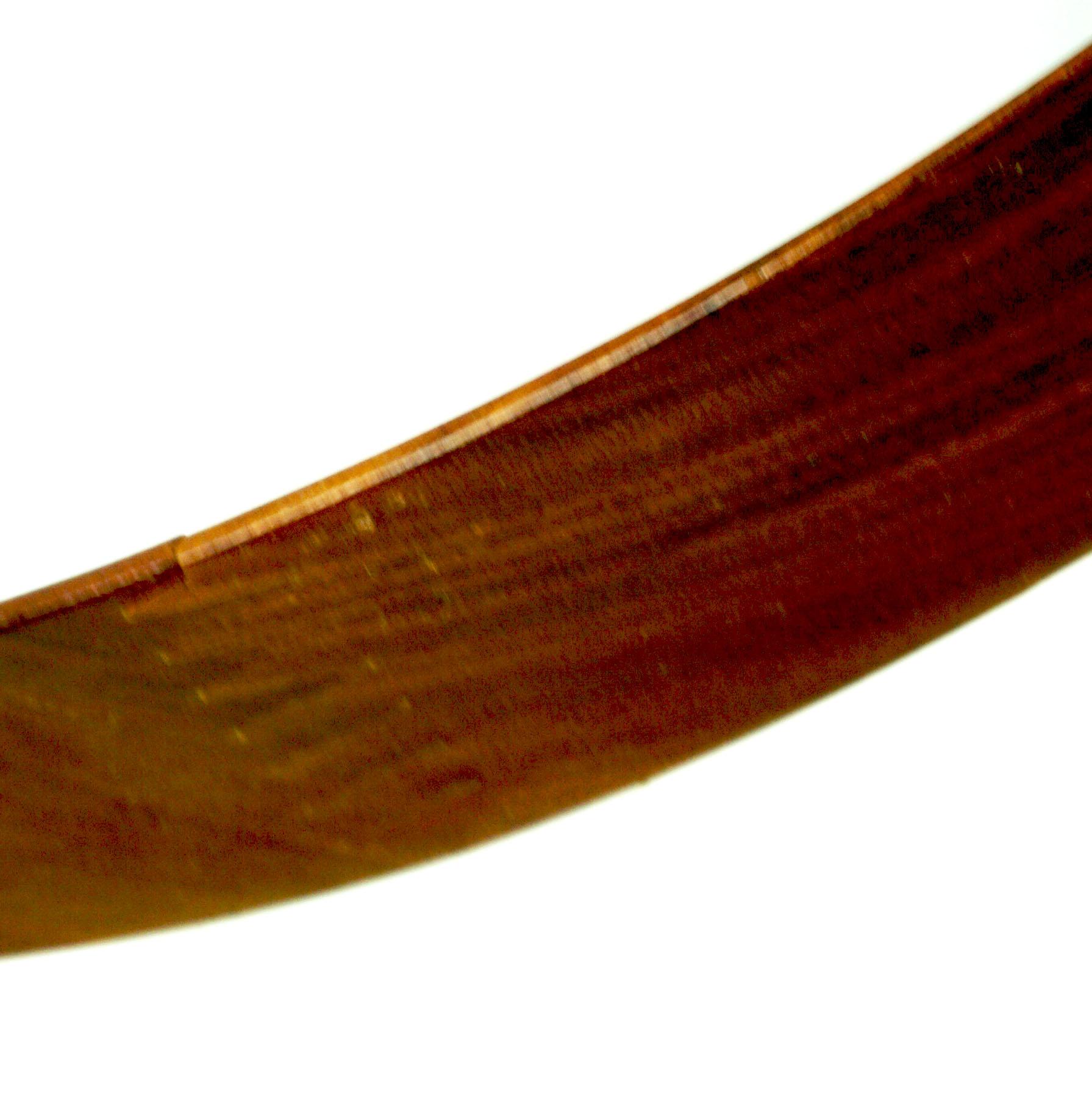 Specchio da parete circolare in teak e corda del Medioevo italiano In condizioni buone in vendita a Vienna, AT