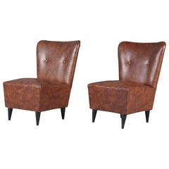 Italian Midcentury Club Chairs, Set of 2, 1950s