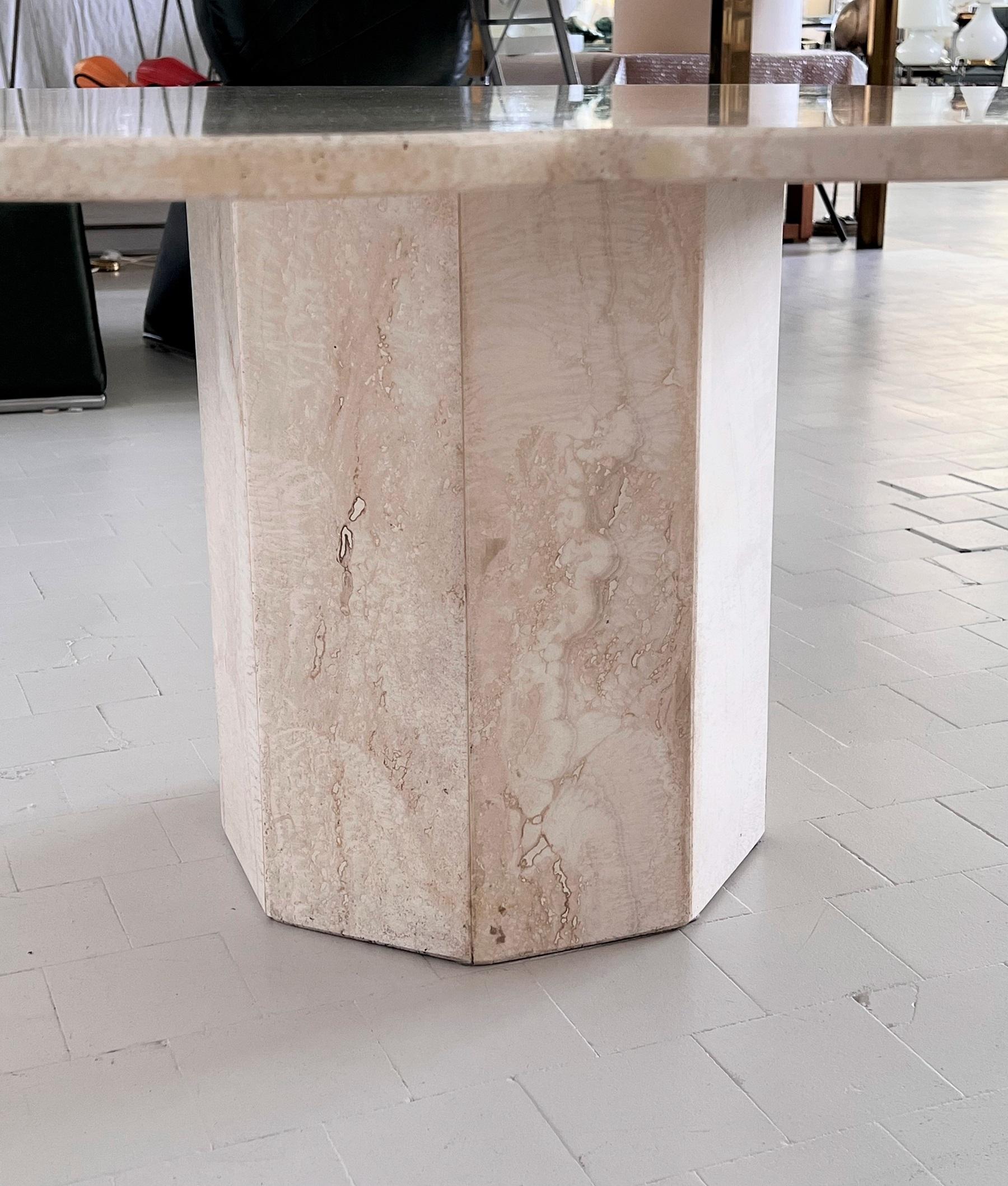 Italian Midcentury Coffee Table in Travertine Stone and Cloud Shape, 1970s 9
