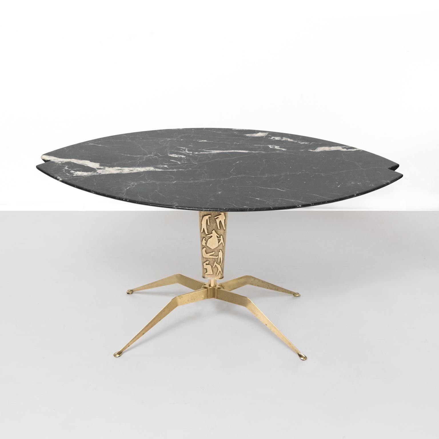 black marble oval coffee table