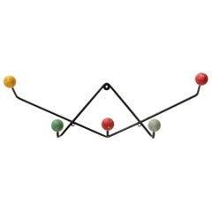 Italian Midcentury Colored Coat Rack, 1950s