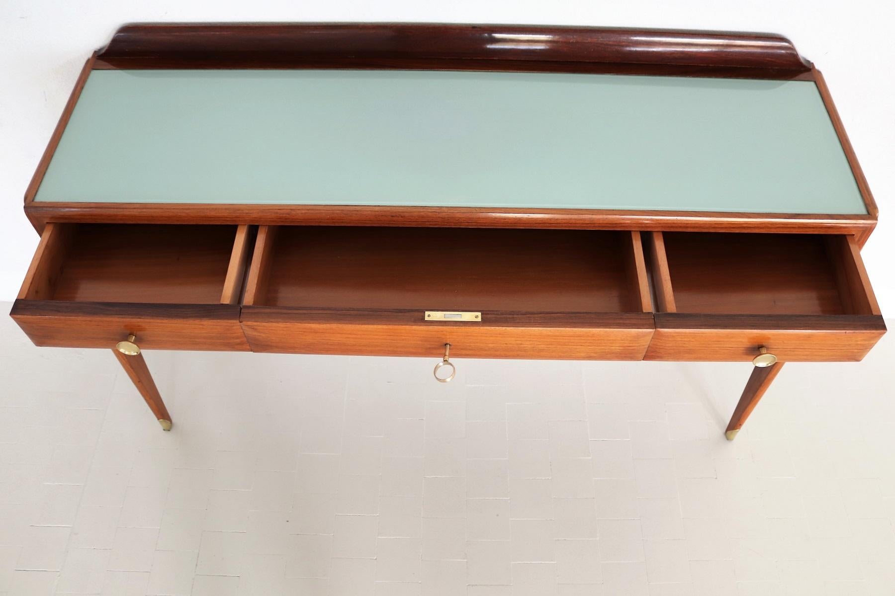 Italian Midcentury Console Table or Credenza in Mahogany by Mobili Cantu, 1950s 7
