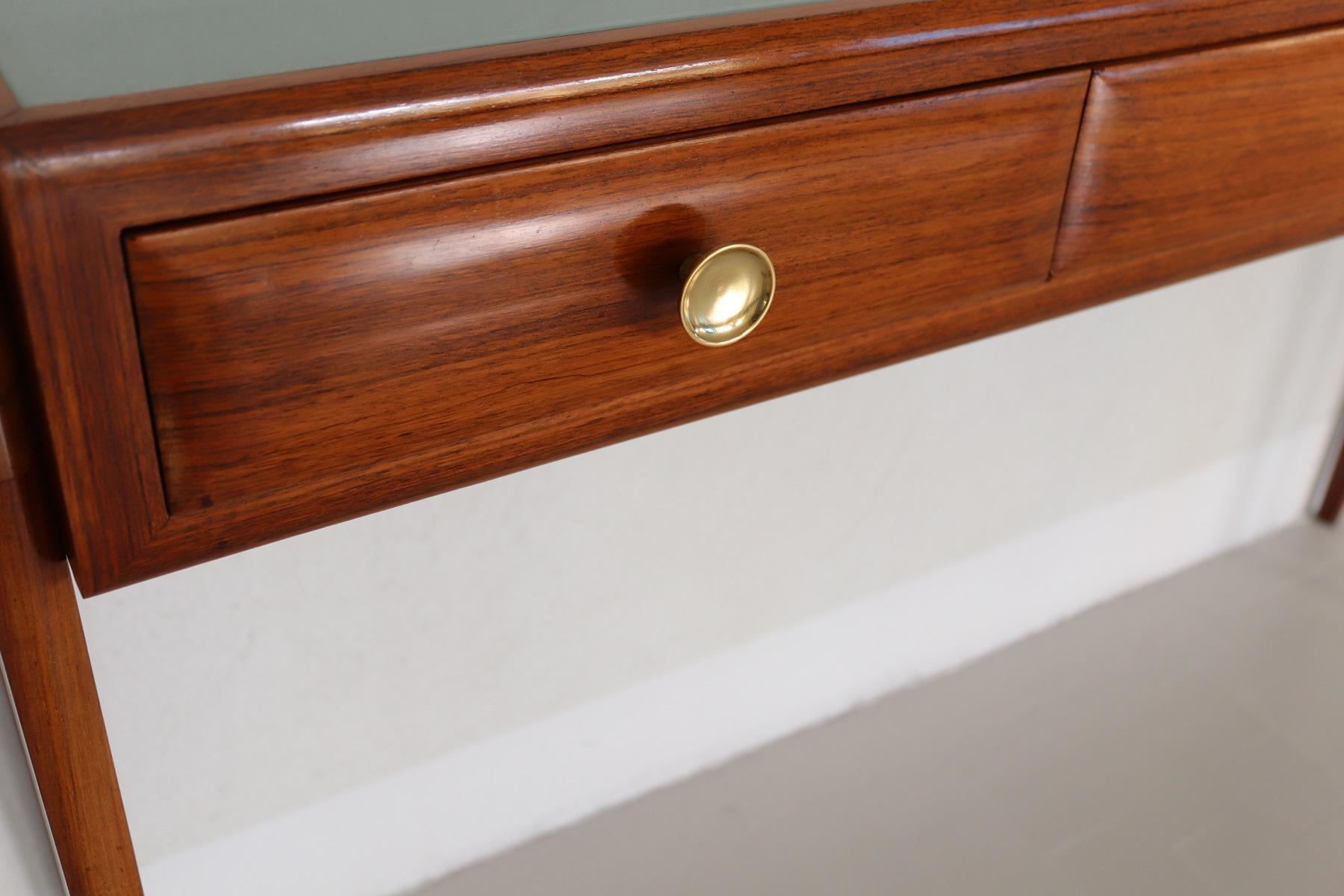 Italian Midcentury Console Table or Credenza in Mahogany by Mobili Cantu, 1950s 12