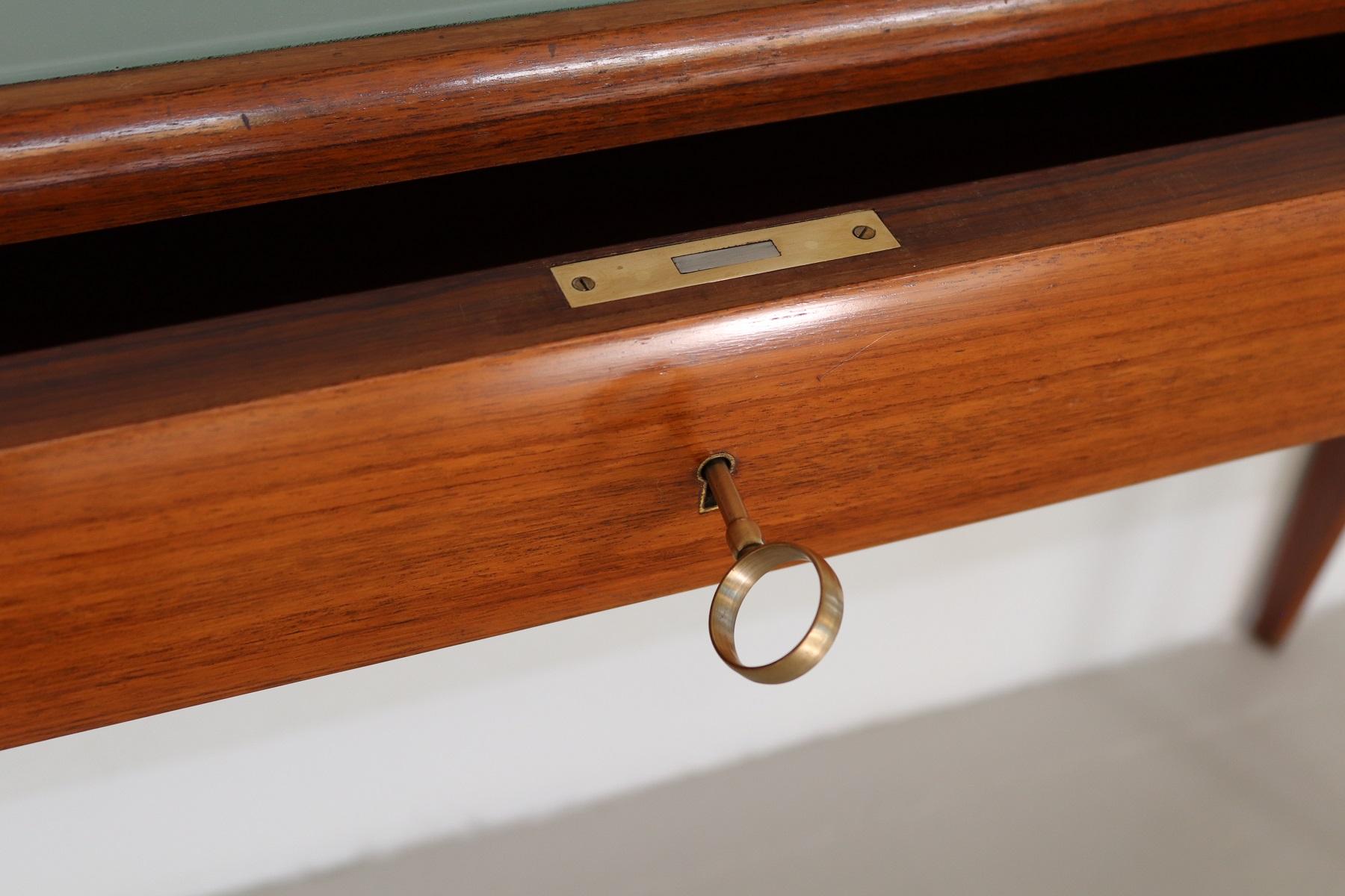 Italian Midcentury Console Table or Credenza in Mahogany by Mobili Cantu, 1950s 13