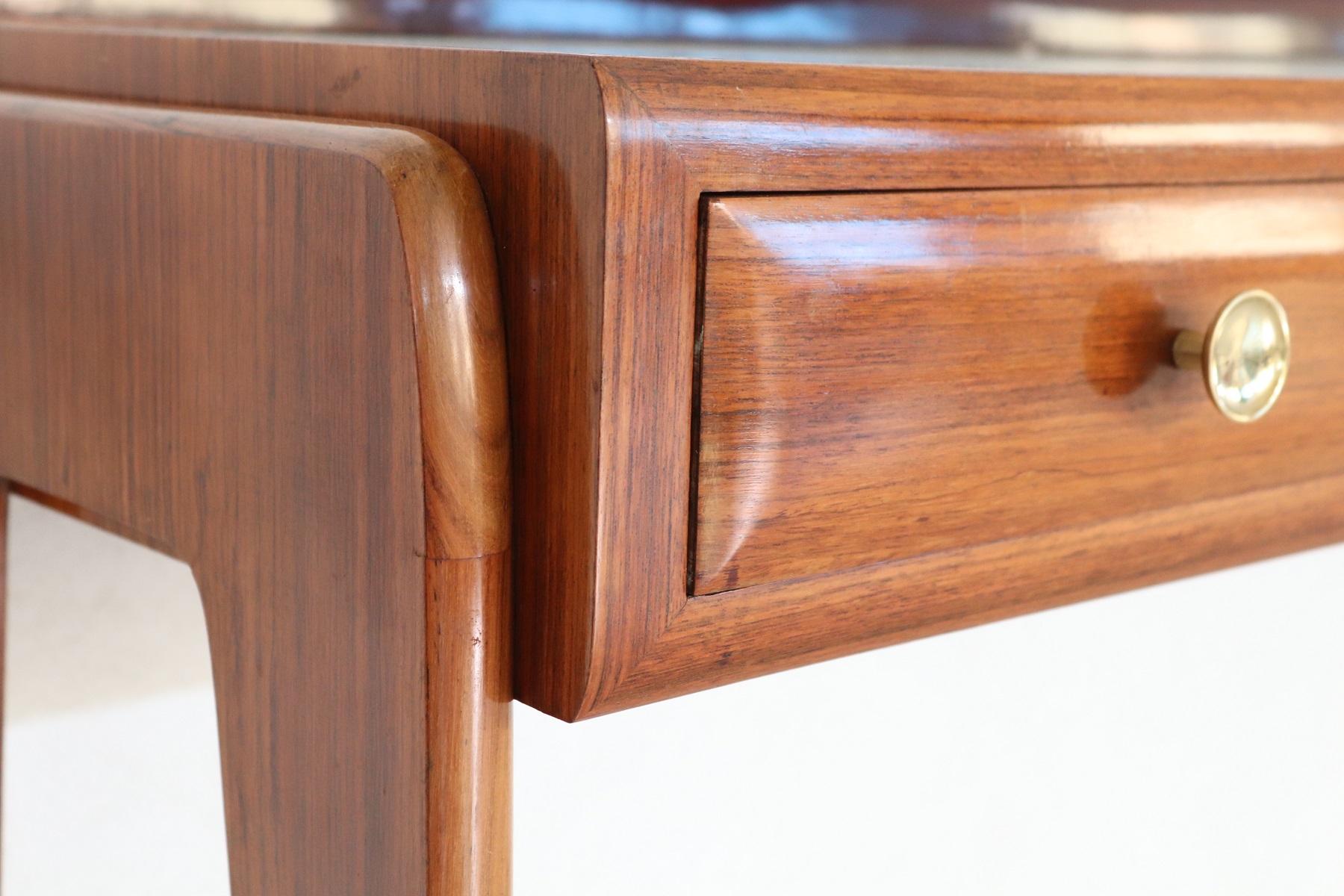 Italian Midcentury Console Table or Credenza in Mahogany by Mobili Cantu, 1950s 2