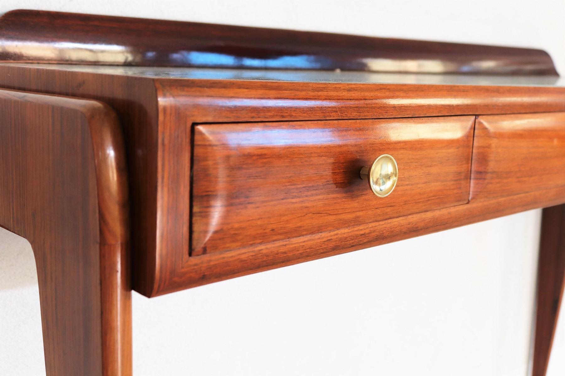 Italian Midcentury Console Table or Credenza in Mahogany by Mobili Cantu, 1950s 3