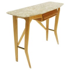 Italian Midcentury Console with Marble Top by Cicchetti, 1950s